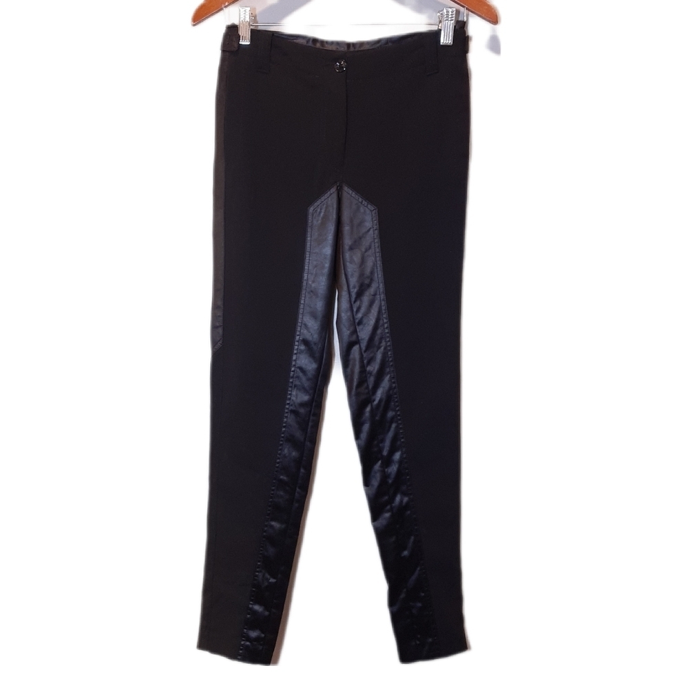 💠ANA SOUSA Faux Leather Panel Dress Pants Portugal Designer